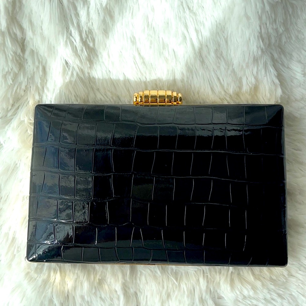 FAUX PATENT CROC CLUTCH